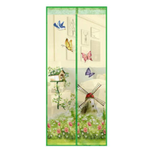 Mosquito and Fly Screen Door Curtain with Magnetic Closure