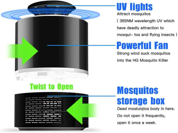 High-Efficiency Electric UV Mosquito Killer Lamp – Indoor & Outdoor Insect Zapper Trap with USB Power - Image 5