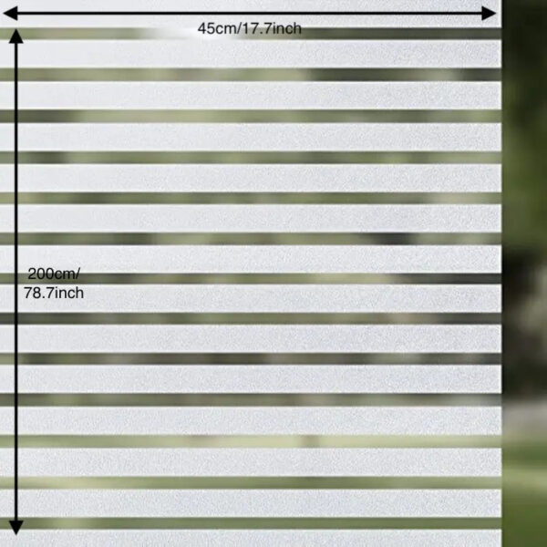 Frosted Stripe Privacy Window Film for Home or Office - Image 2