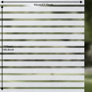Frosted Stripe Privacy Window Film for Home or Office