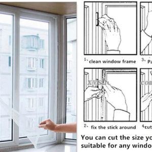DIY Self-Adhesive Mosquito Window Screen Panel – Easy Install Bug Barrier and Net.