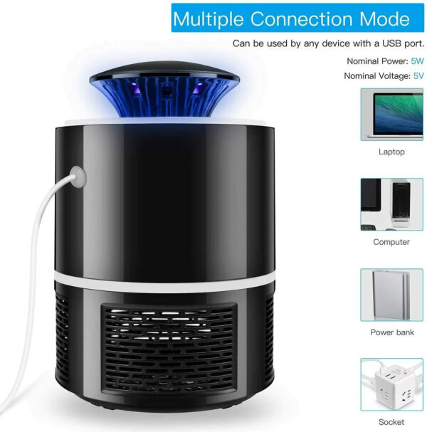 High-Efficiency Electric UV Mosquito Killer Lamp – Indoor & Outdoor Insect Zapper Trap with USB Power - Image 2